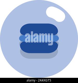 Macaron bleu, illustration, vecteur sur fond blanc. Illustration de Vecteur