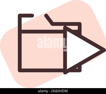 Dossier ordinateur, illustration, vecteur sur fond blanc. Illustration de Vecteur