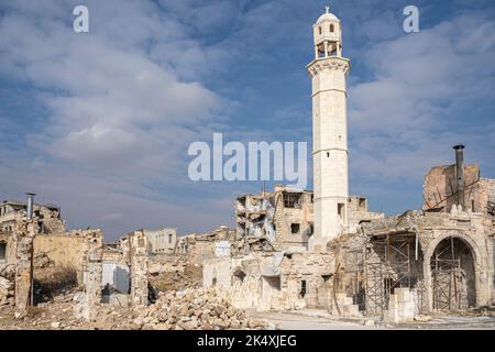 Ruines autour de la Citadelle d'Alep, Syrie Banque D'Images