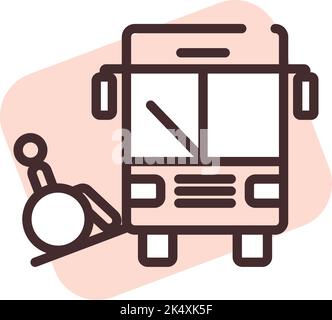 Accès handicapé, illustration, vecteur sur fond blanc. Illustration de Vecteur