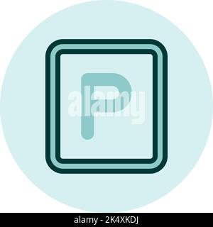 Place de stationnement, illustration, vecteur sur fond blanc. Illustration de Vecteur