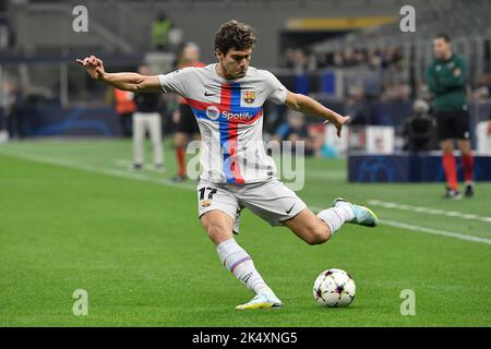 Milan, Italie. 04th octobre 2022. Marcos Alonso de Barcelone lors du match de football du groupe C de la Ligue des champions entre le FC Internazionale et le FCB Barcelone au stade San Siro de Milan (Italie), 4 octobre 2022. Photo Andrea Staccioli/Insidefoto crédit: Insidefoto di andrea staccioli/Alamy Live News Banque D'Images