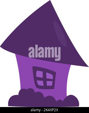 Maison d'Halloween, illustration, vecteur sur fond blanc. Illustration de Vecteur