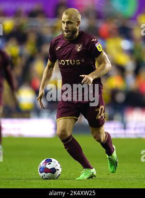 Teemu Pukki de Norwich City en action pendant le match de championnat Sky Bet au Select car Leasing Stadium, Reading. Date de la photo: Mardi 4 octobre 2022. Banque D'Images