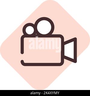 Vidéo sur les réseaux sociaux, illustration, vecteur sur fond blanc. Illustration de Vecteur