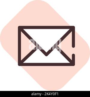 E-mail du téléphone, illustration, vecteur sur fond blanc. Illustration de Vecteur