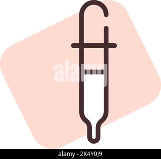 Compte-gouttes pour papeterie, illustration, vecteur sur fond blanc. Illustration de Vecteur