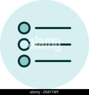 Icône de liste, illustration, vecteur sur fond blanc. Illustration de Vecteur