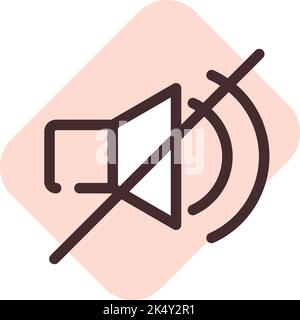 Icône, illustration, vecteur muet sur fond blanc. Illustration de Vecteur