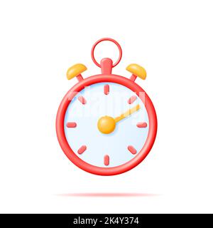 3D compteur chronomètre analogique isolé Illustration de Vecteur