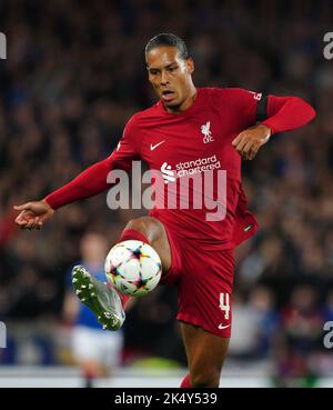 Virgile van Dijk de Liverpool pendant la Ligue des champions de l'UEFA, Group A Match à Anfield, Liverpool. Date de la photo: Mardi 4 octobre 2022. Banque D'Images