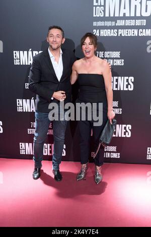 4 octobre 2022, Madrid, Madrid, Espagne: Mamen Mendizabal, Javier Ruiz participe à la première de â€˜â€™on the Fringe (en los margenes) au cinéma Capitol sur 4 octobre 2022 Ã Madrid, Espagne (Credit image: © Jack Abuin/ZUMA Press Wire) Banque D'Images