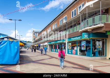 Marchés, Corporation Street, Corby, Northamptonshire, Angleterre, Royaume-Uni Banque D'Images