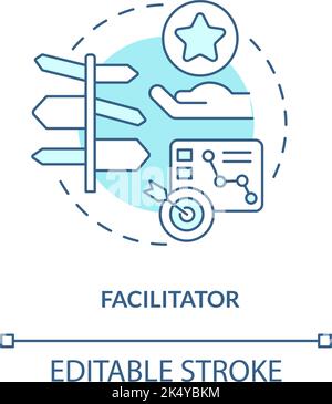 Icône du concept turquoise de l'animateur Illustration de Vecteur