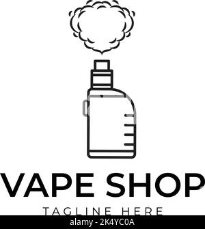 VAPE, modèle de logo e-cigarette Illustration de Vecteur