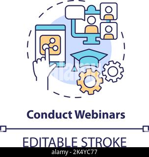 Icône de concept des webinaires Illustration de Vecteur