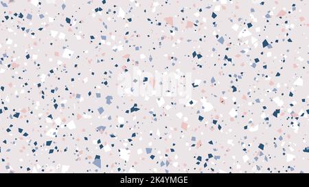 Motif sans couture en terrazzo. Texture du sol répétée. Arrière-plan en mosaïque pastel. Surface tendance et design textile. Vecteur Illustration de Vecteur