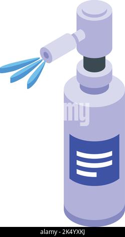 Vecteur isométrique icône de pulvérisation antivirale. Virus de médecine. Médecin vaccinal Illustration de Vecteur