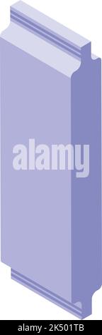 Vecteur isométrique icône de l'emballage de friandises. Paquet d'encas. Boîte à aliments Illustration de Vecteur