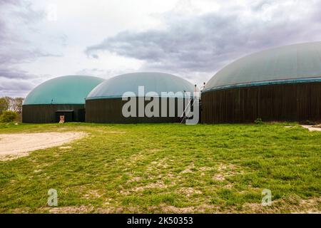 Usine de biogaz Banque D'Images