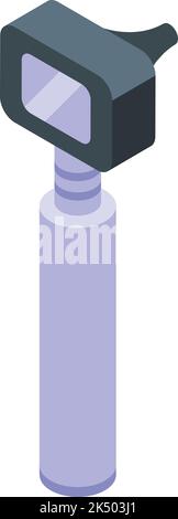 Icône de l'outil de contrôle des oreilles vecteur isométrique. Aide sourde. Langue des personnes Illustration de Vecteur