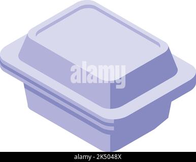 Vecteur isométrique de l'icône de boîte de packs. Sac à collation. Produits alimentaires Illustration de Vecteur