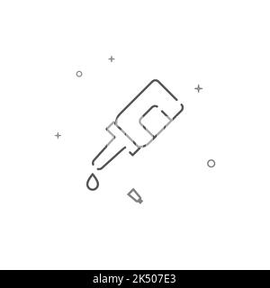 Icône de ligne vectorielle simple de la bouteille de gouttes pour les yeux. Symbole, pictogramme, panneau isolé sur fond blanc. Contour modifiable. Régler l'épaisseur de ligne. Illustration de Vecteur
