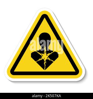 Étiquette de symbole de danger pour la santé, danger à long terme pour la santé, pictogramme de danger SGH Illustration de Vecteur