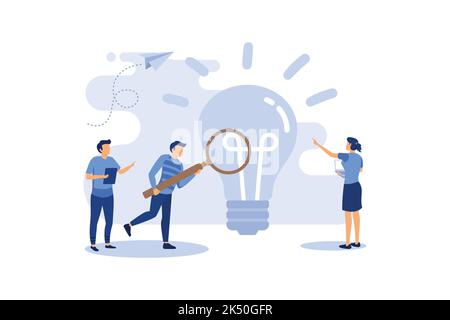 assistant en ligne au travail. promotion dans le réseau. responsable du travail à distance, recherche de nouvelles idées solutions, travailler ensemble dans l'entreprise, cerveau Illustration de Vecteur