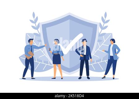 Illustration vectorielle élégante de la sécurité des données isométrique à vecteur plat. Illustration de Vecteur