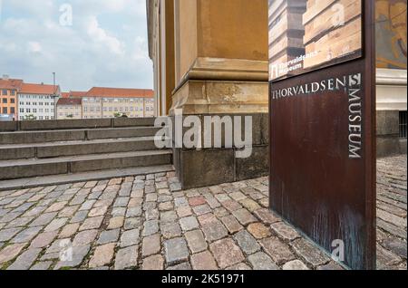 Copenhague, Danemark. Octobre 2022. Vue extérieure du musée Thorvaldsen dans le centre-ville Banque D'Images