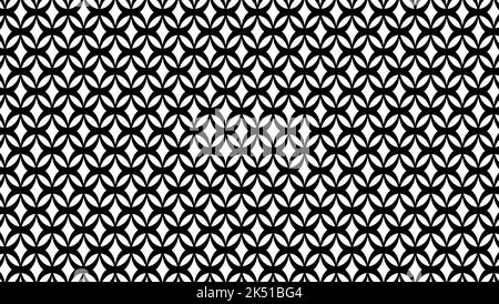 Tendance moderne sans couture ligne cercle forme motif noir et blanc- pour fond d'écran résumé art illustration tissu design - vecteur Illustration de Vecteur