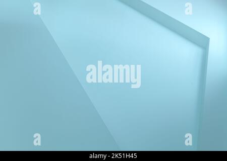 Résumé bleu minimal architecture arrière-plan, fragment intérieur avec un coin de niche dans le mur Banque D'Images