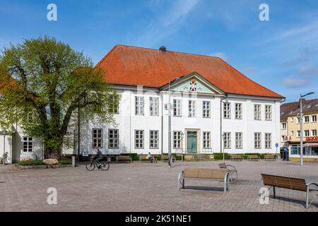 Ancienne maison de quartier, district duché de Lauenburg sur la place du marché de Ratzeburg Banque D'Images