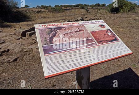 Orroli, Sardaigne, Italie. Nuraghe Arrubiu monument préhistorique Banque D'Images