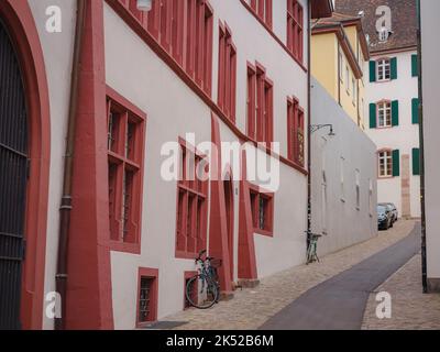 Bâtiments dans le centre ville de Bâle , Suisse. Promenez-vous dans la vieille ville, l'une des villes les mieux préservées et les plus belles d'Europe Banque D'Images