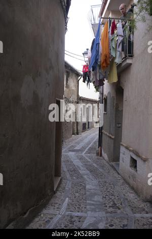 Le village caractéristique de Chianalea dans Scilla en Calabre Banque D'Images