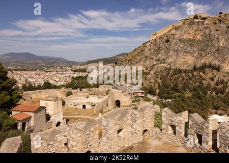 La citadelle de la forteresse de Palamidi datant du 18th siècle , Nafplio, Péloponnèse, Grèce, Banque D'Images