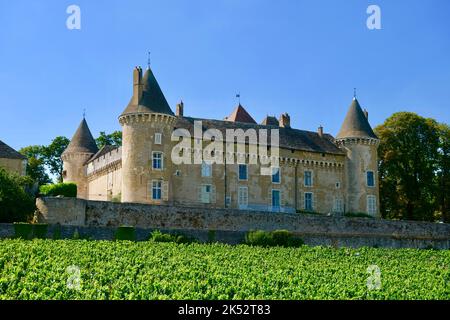 France, Saône et Loire, vignoble de Côte chalonnaise, Rully, château de Rully Banque D'Images