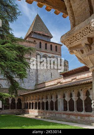 France, Tarn-et-Garonne, Moissac, abbaye Saint-Pierre de 7th à 15th siècles, escale sur le chemin de Saint Jacques de Compostelle, classée comme Heritag du monde Banque D'Images