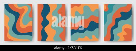 Affiche d'horlogerie arrière-plan rétro tourbillon. Imprimé psychédélique. Arrière-plan vintage Illustration de Vecteur