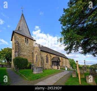 St Mary la Vierge, une ancienne église de Westerham, Kent, Royaume-Uni. L'histoire de cette église de Westerham remonte au 13th siècle. Banque D'Images