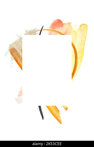 Abstrait formes géométriques simples dessin minimaliste Art. Aquarelle concept, poster, invitation, carte de voeux décorative ou invitation design arrière-plan Banque D'Images