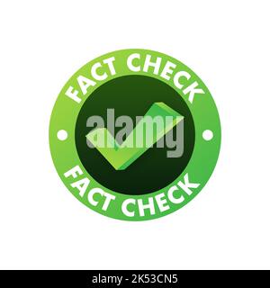 Vérification des faits. Concept de vérification approfondie des faits ou de comparaison facile des preuves. Illustration du stock vectoriel. Illustration de Vecteur