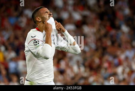 Sevilla, Espagne 05/10/2022, match de football de l'UEFA Champions League Sevilla vs Borussia Dortmund au Ramon Sanchez Pizjuan. 05 OCTOBRE 2022 SÉVILLE 05/10/2022 FASE DE GRUPOS DE LA UCL ESTADIO SANCHEZ PIZJUAN SEVILLA FC-BORUSSIA DORTMUND 900/CORDONNON PRESS Banque D'Images