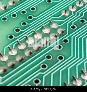 Carte mère verte pour carte de circuit imprimé du spectre 1982 Sinclair ZX [deuxième édition 16K]. Pour l'informatique ancienne, les ordinateurs personnels, l'électronique populaire, les ordinateurs britanniques. Banque D'Images