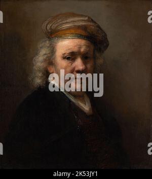 Autoportrait, 1669. Peinture de Rembrandt Banque D'Images