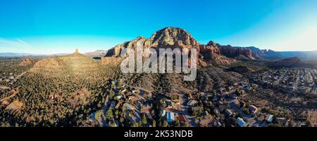 Panorama aérien des Red Rocks de Sedona Arizona Banque D'Images