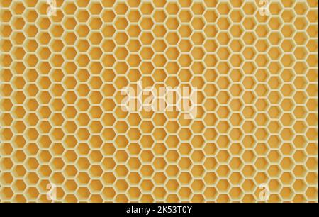 arrière-plan en nid d'abeille jaune, 3d rendus, 3d illustrations. Banque D'Images