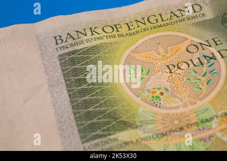 Un billet de banque en livre sterling. Banque D'Images